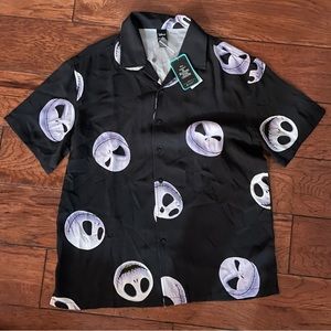 Hot Topic Our Universe Nightmare Before Christmas Jack Skellington Button Down